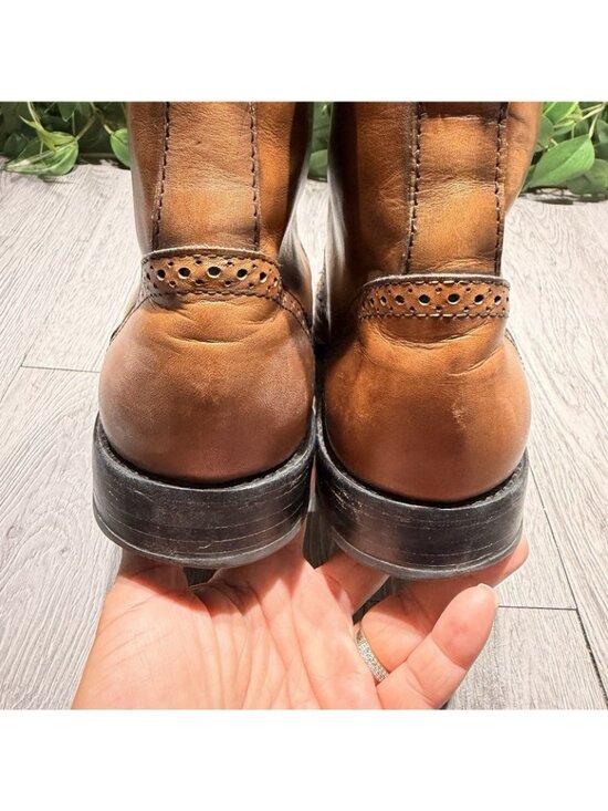 Allen Edmonds Dalton Wingtip Brogue Dress Boots Walnut Brown Leather 9.5 D main image 9